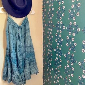 Flower Boho Long skirt